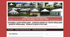 Desktop Screenshot of istanbulcadirci.com